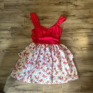 Pink Floral Sun Dress | size M